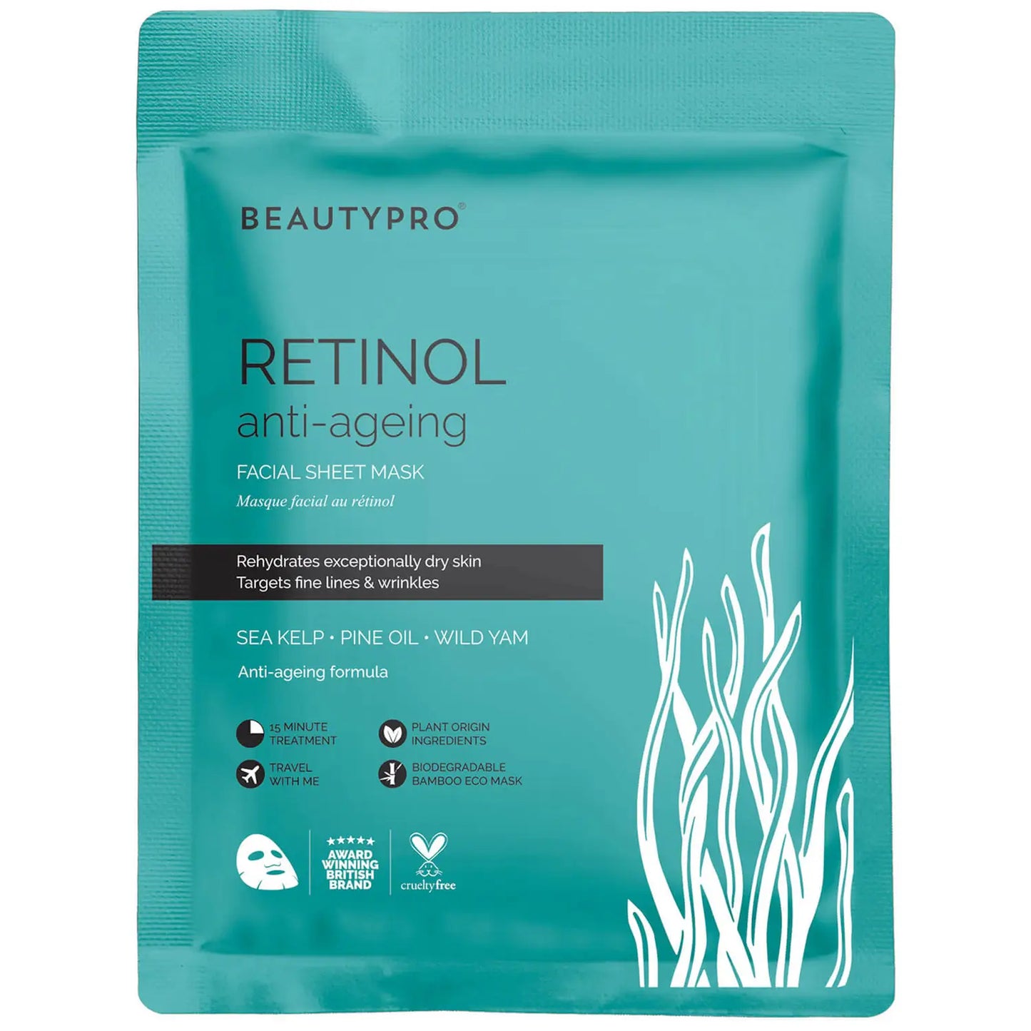 BeautyPro RETINOL Anti-Ageing Facial Sheet Mask