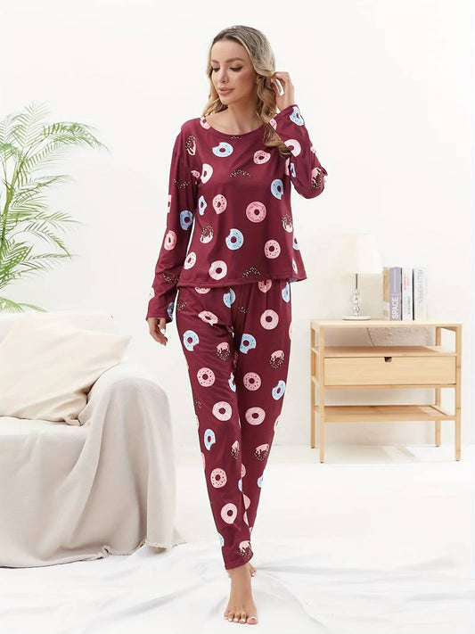 Donut Print Pajama Set