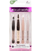 Brushworks HD Combination Tweezer Set - Gold