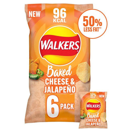 Walkers Baked Cheese & Jalapeño Flavour 6x22g