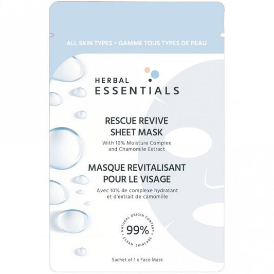 2 x Herbal Essentials Rescue Revive Facial Sheet Mask