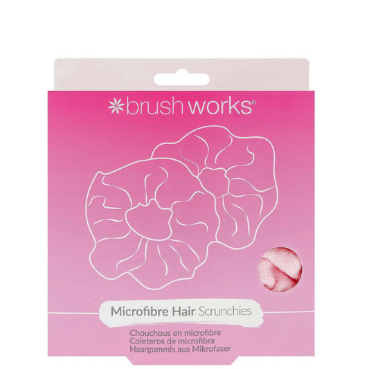 Brushworks Microfibre Hair Scrunchies (Pack of 2)