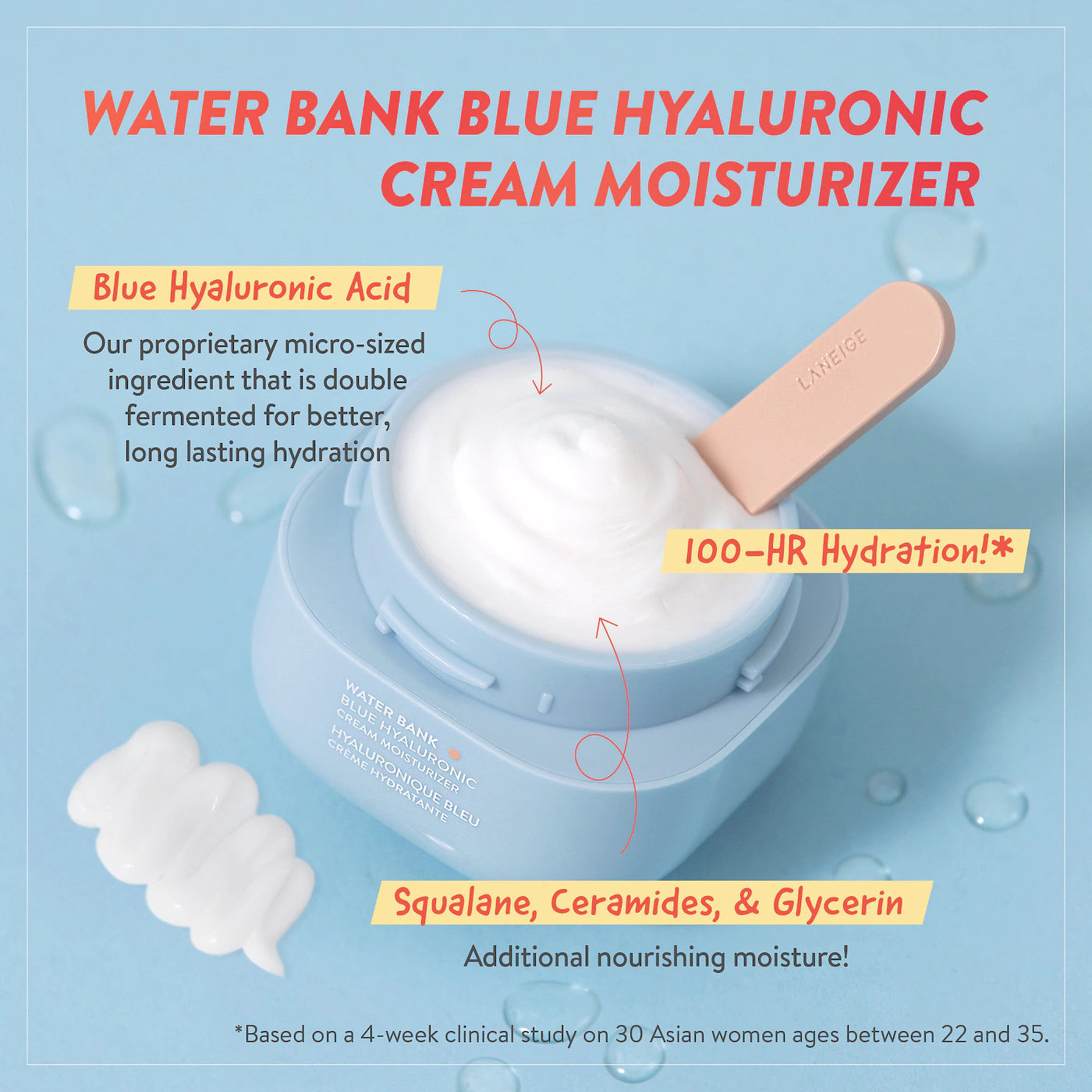 Laneige Water Bank Blue Hyaluronic Cream Moisturiser 50ml