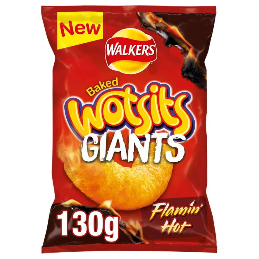 Walkers Wotsits Giants Flamin' Hot Sharing Crisps 130g