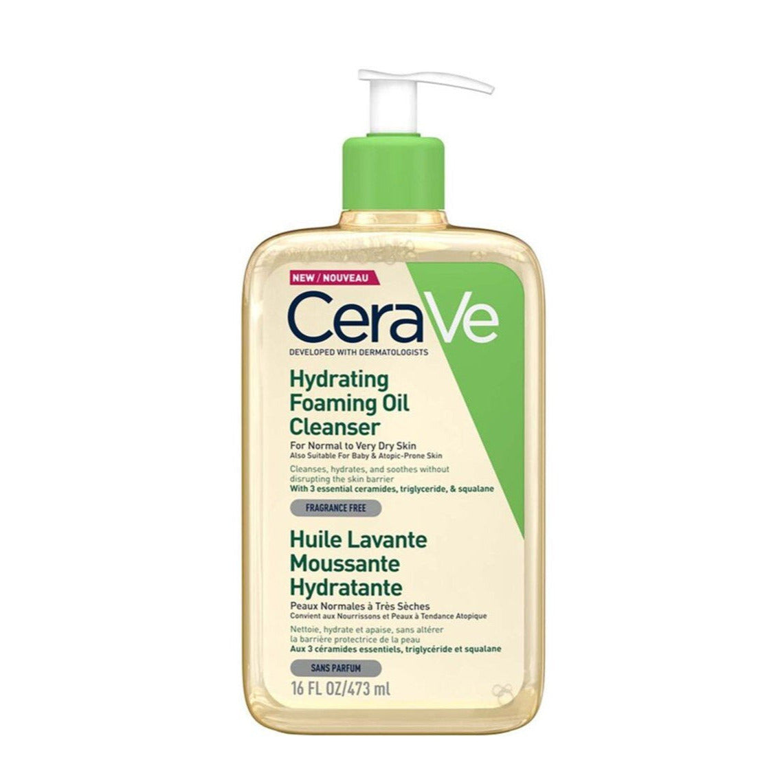CeraVe Hydrating Foaming Oil Cleanser for Dry Skin 473ml